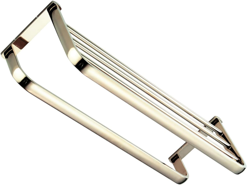 WOONEKY Wall-Mounted Brass Towel Rack 58cm Gold Tone Bathroom Towel Storage Holder Bathroom and Kitchen Multifunctional Drying Rail