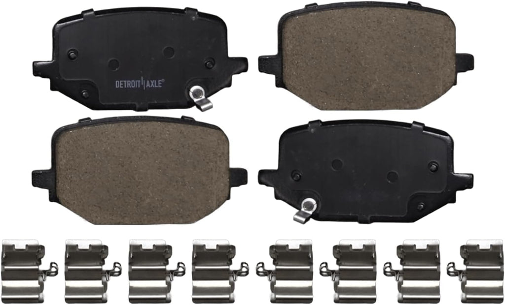 Detroit Axle - Rear Brake Kit for 2020-2025 Ford Explorer Police Interceptor Utility Lincoln Aviator 2024 Ford Mustang, Disc Brake Rotors Ceramic Brakes Pads w/Hardware Replacement: 13.78' inch