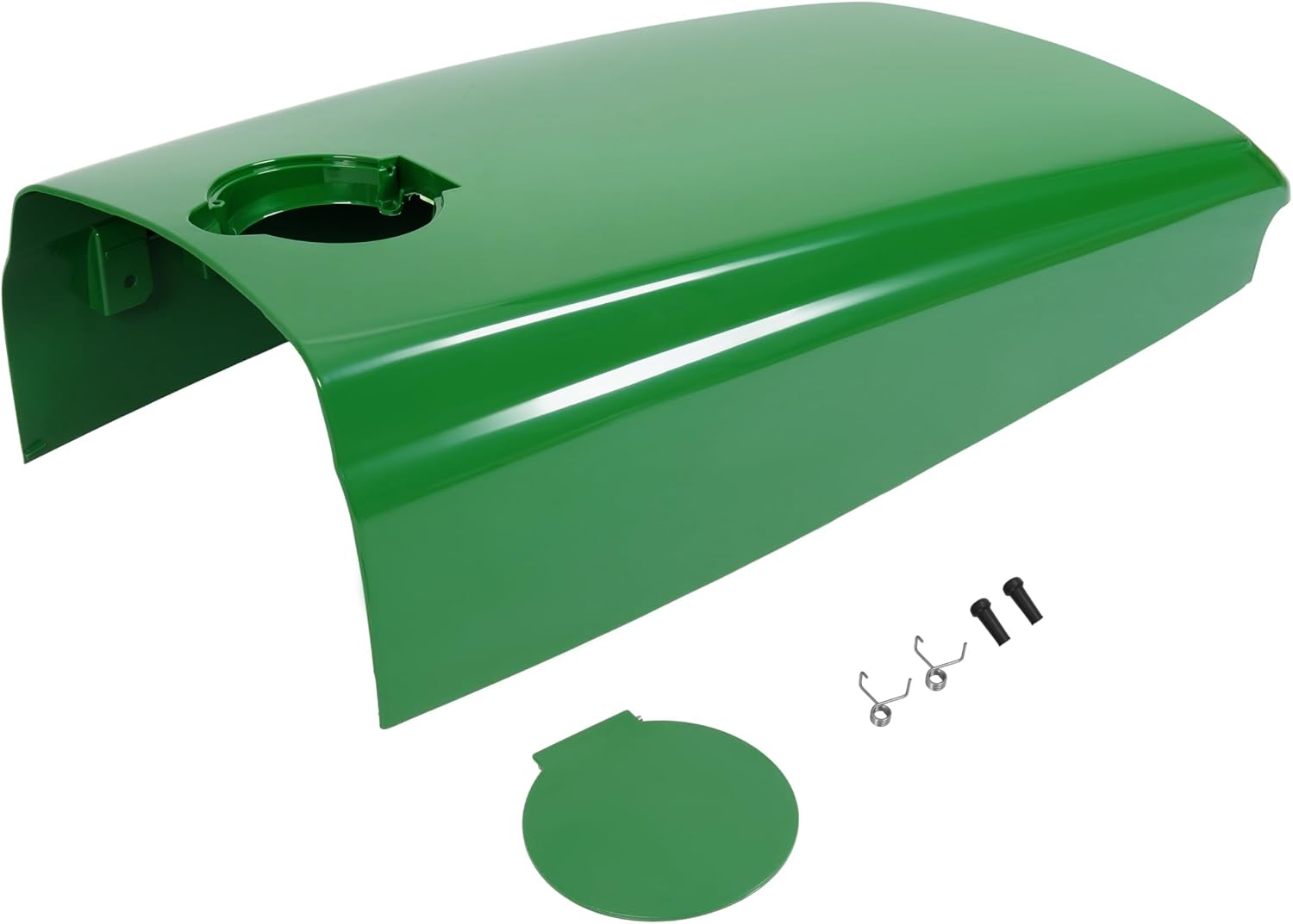 ECOTRIC Tractor Hood Compatible with Lawn Mower John Deere 4500 4510 4600 4610 4700 4710 with Fuel Door Kit Replacement for LVU12063