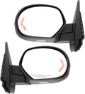 Kool Vue Right Power Heated Side Mirrors for Chevrolet Silverado 1500, GMC Sierra 1500 2007-2013, Power Fold with Signal Light & Puddle Lamp, w/o Blind Spot Monitor, Memory & Auto-Dim with 2 Caps