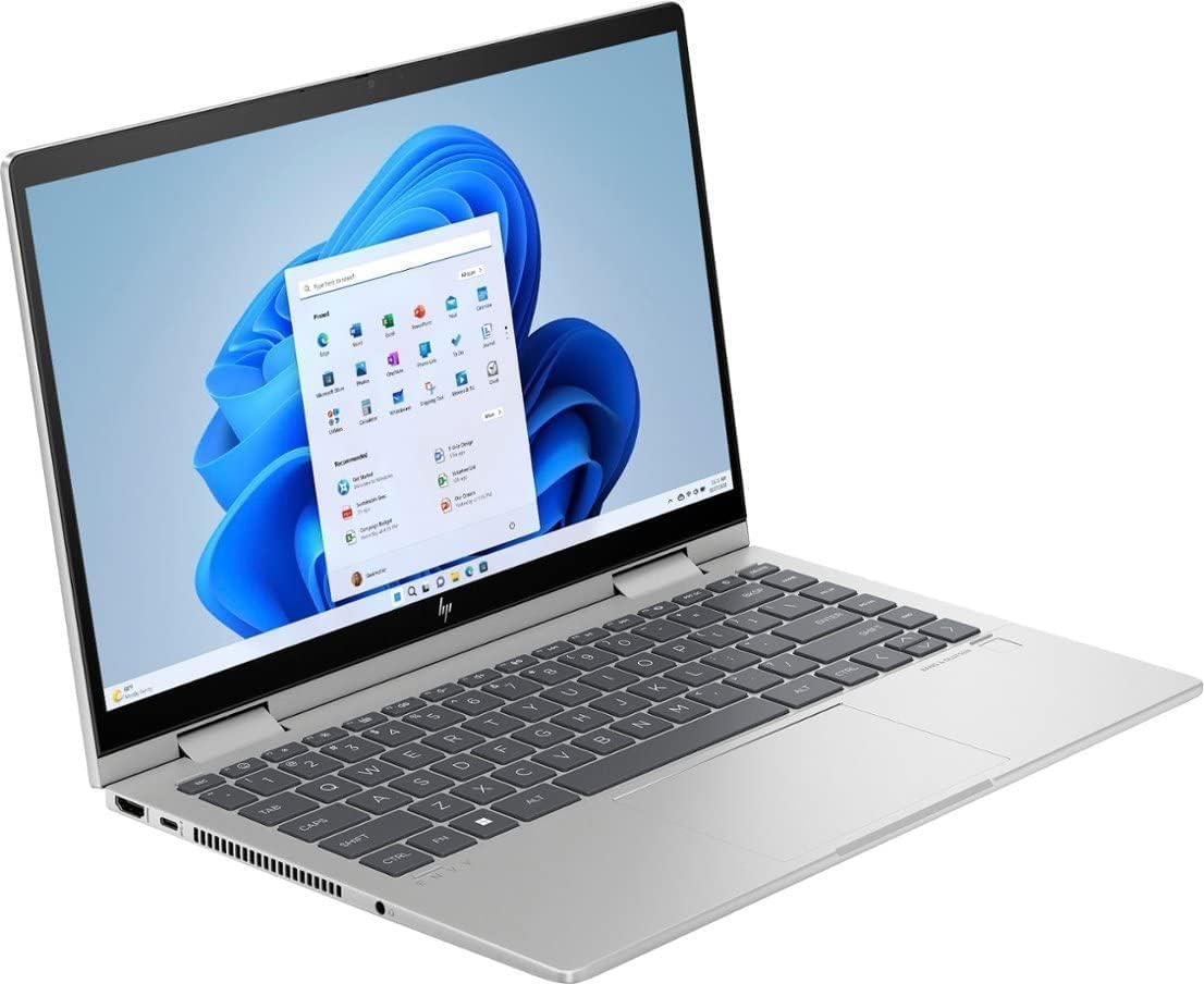 HP Envy x360 2-in-1 14' FHD Touchscreen Laptop, Intel Core i5-1335U Processor, 8GB RAM 1TB SSD, Wi-Fi 6E, Bluetooth 5.3, Backlit Keyboard, Fingerprint reader, Windows 11 Home, Natural Silver