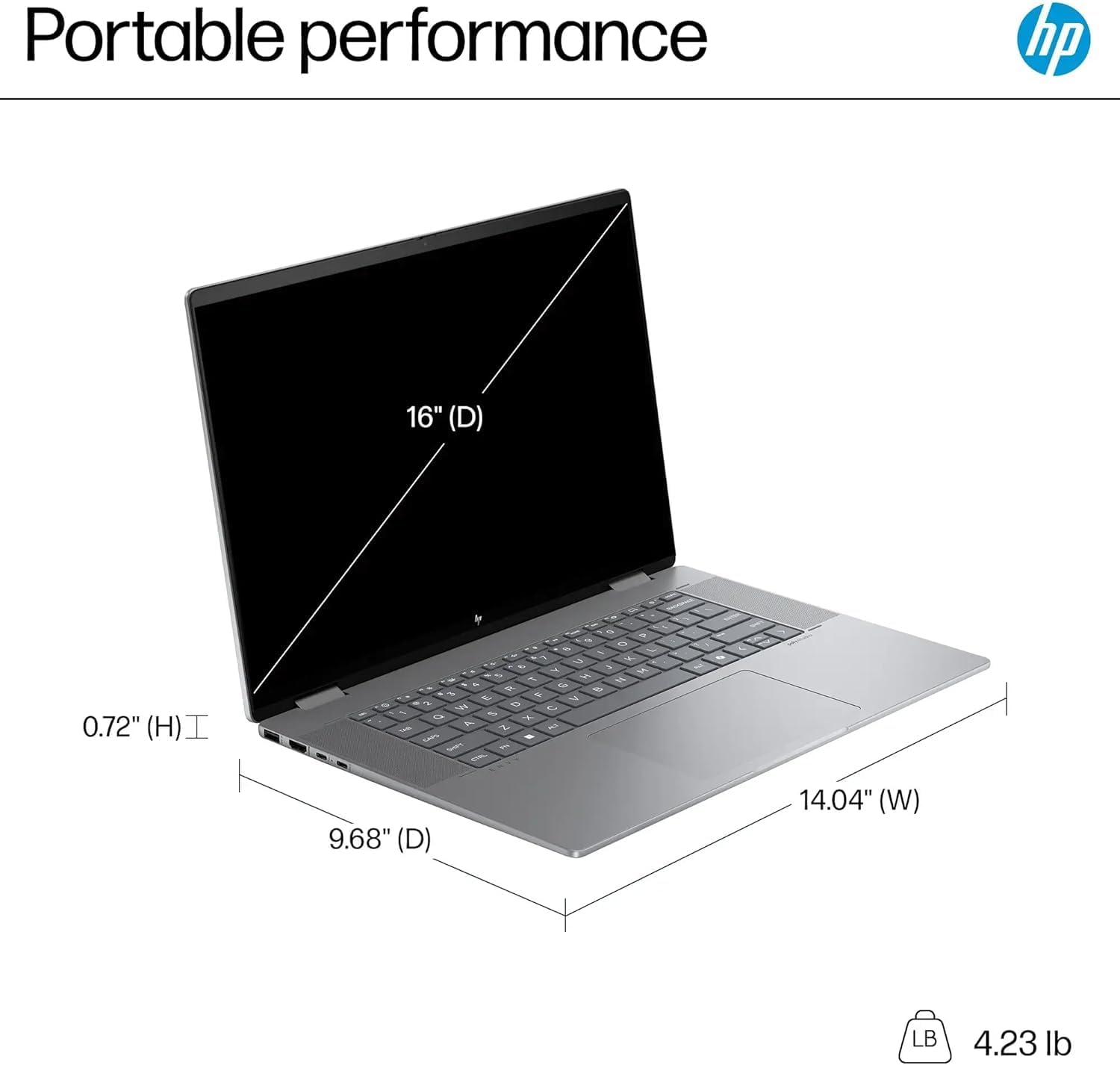 HP Envy x360 16' 2K WUXGA Touchscreen 2-in-1 Laptop, AMD Ryzen 5 8640HS Processor, 8GB RAM 2TB SSD, Backlit Keyboard, Wi-Fi 6E, Bluetooth, HDMI, Webcam, Windows 11 Home, Silver