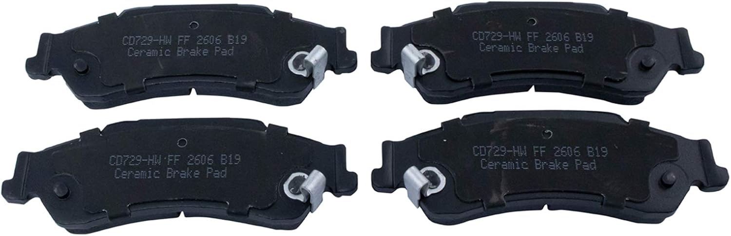 TRQ Performance Rear Brake Pad & Rotor Set Ceramic Drilled Slotted Rotors Calipers Compatible with 98-05 Chevrolet Blazer 98-04 S10 GMC Sonoma 98-01 Jimmy Oldsmobile Bravada 98-00 Isuzu Hombre