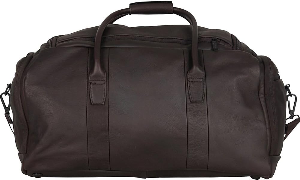 Kenneth Cole REACTION Duff Guy Colombian Leather 20' Single Compartment Top Load Travel Duffel Bag, Cognac