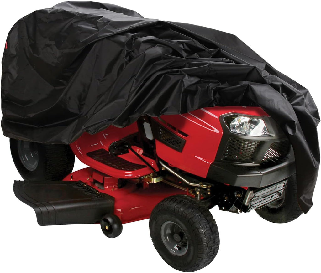 Lawn Mower Cover for John Deere 116 1982–1985, Outdoor Lawn Mower Protective Cover, Tear-Resistant Lawnmower Storage Cover, All-Weather Protection Cover for Wind Rain,B Black