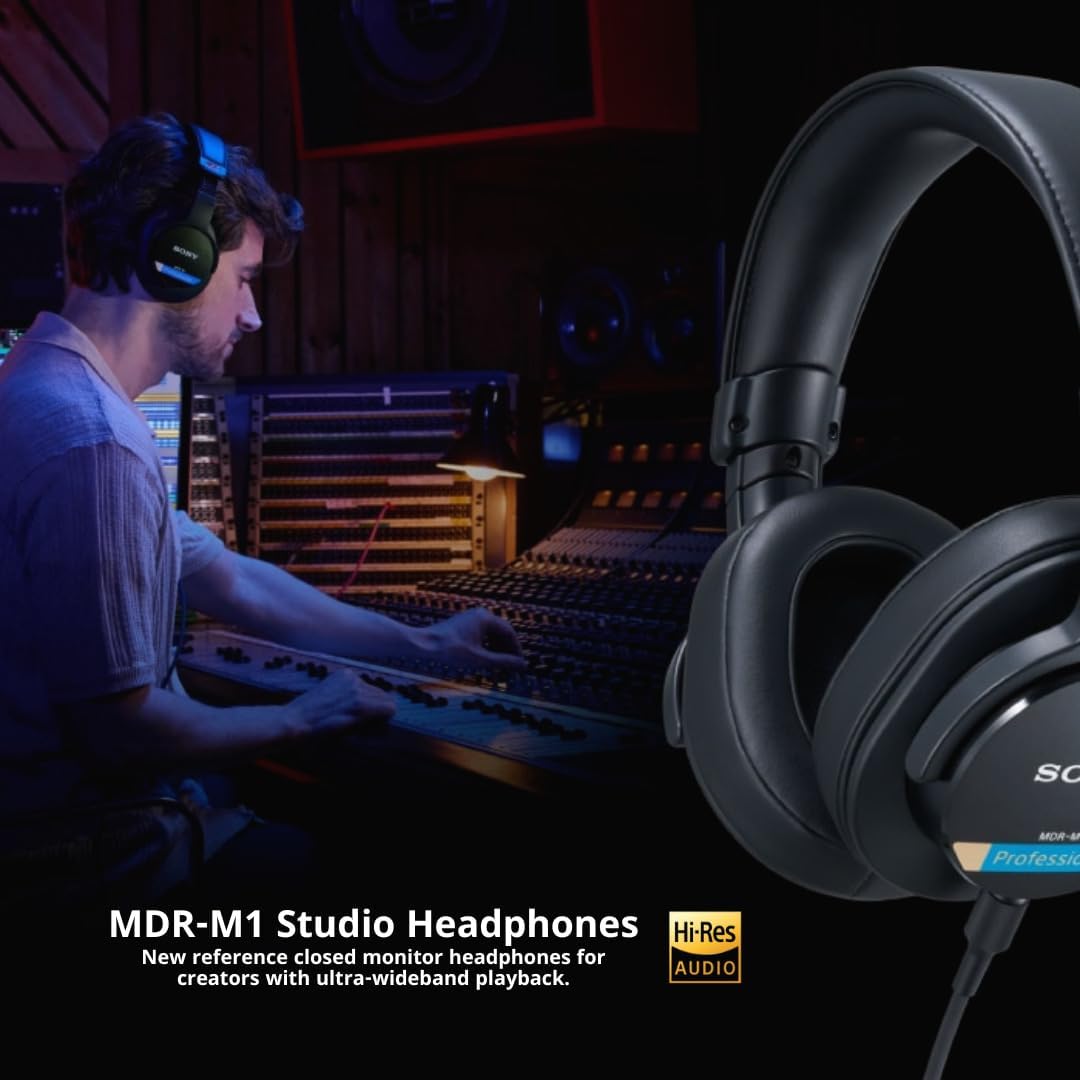 Sony - MDR-M1 Professional Reference Closed Monitor Headphones - Black