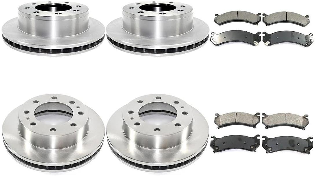 8X Brake Kit - Brakes and Rotors Kit Front and Rear Automotive Replacement Brake Kits for Chevrolet Silverado 1500 HD 2001-2006 for Chevy Silverado 1500 HD 2001-2006