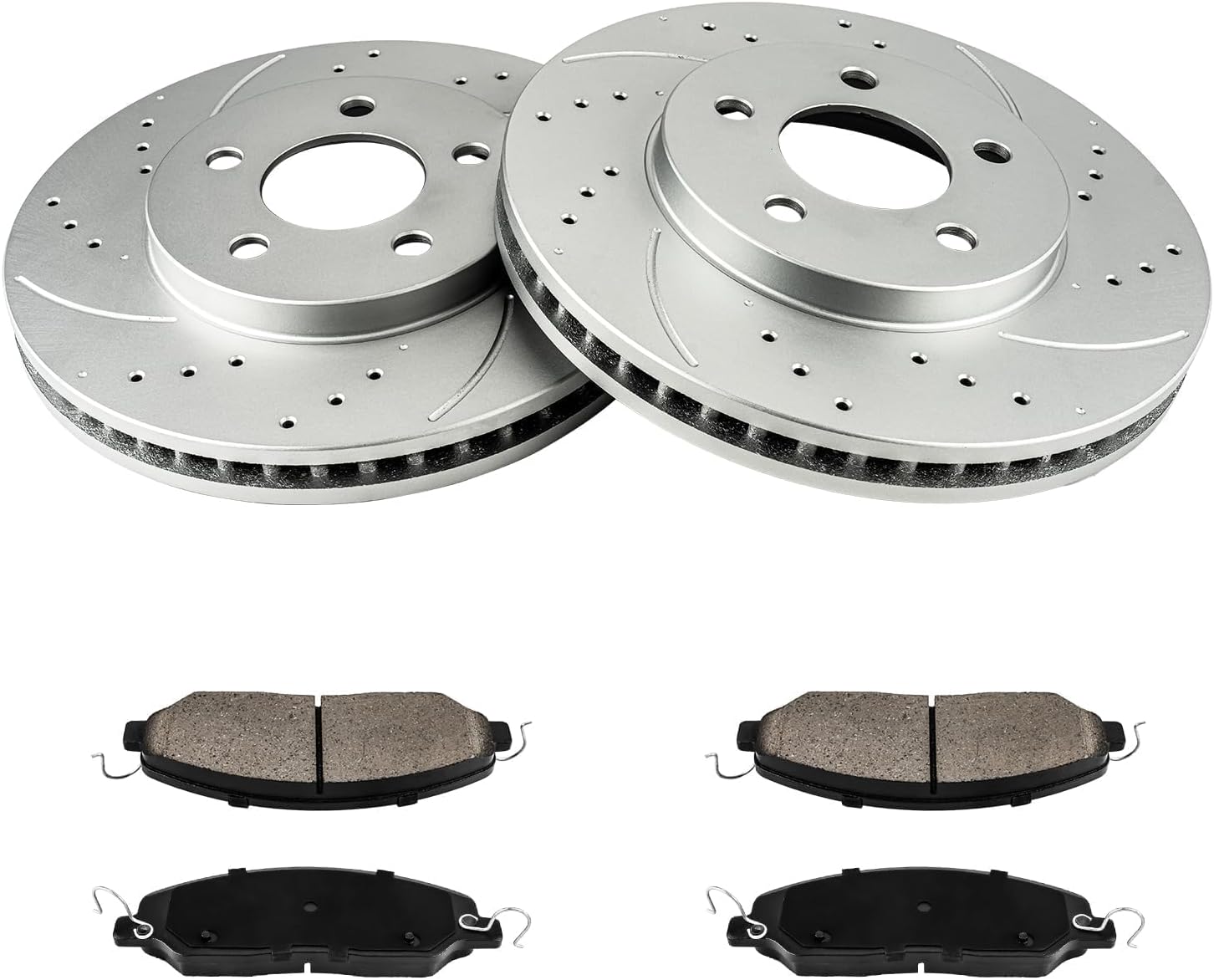 KAX Front Brake Kit for Ford Mustang 2005 2006 2007 2008 2009 2010, 11.54inch Brake Rotors Pads Kit, #54130+D1081 Front Brakes