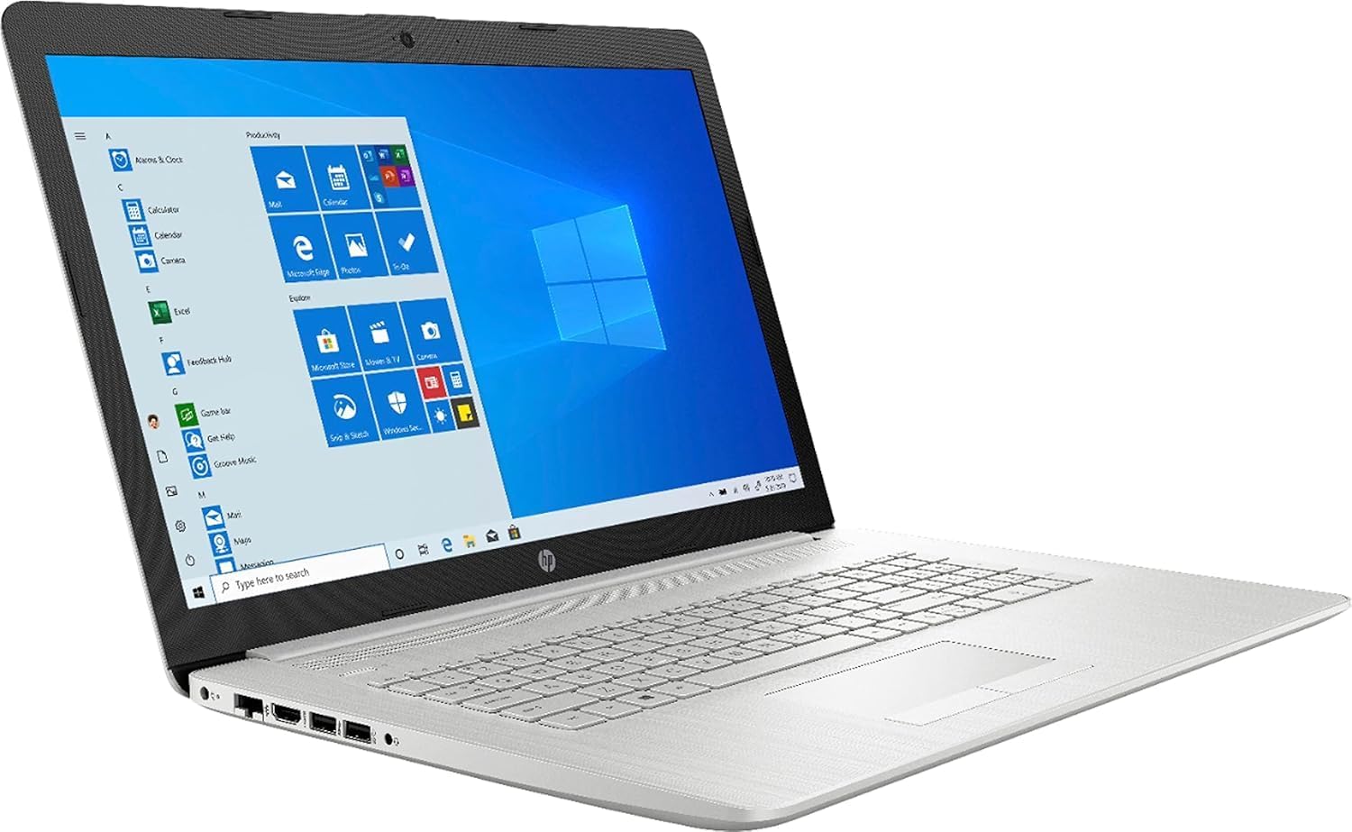 HP 17.3' HD Business Laptop Computer, AMD Ryzen 3 5300U Quad-core Processor 2.6GHz (Up to 3.8GHz), 16GB RAM, 1TB SSD, Backlit Keyboard, Touchscreen, USB-C, Wi-Fi, Bluetooth, Natural Silver, Win 11