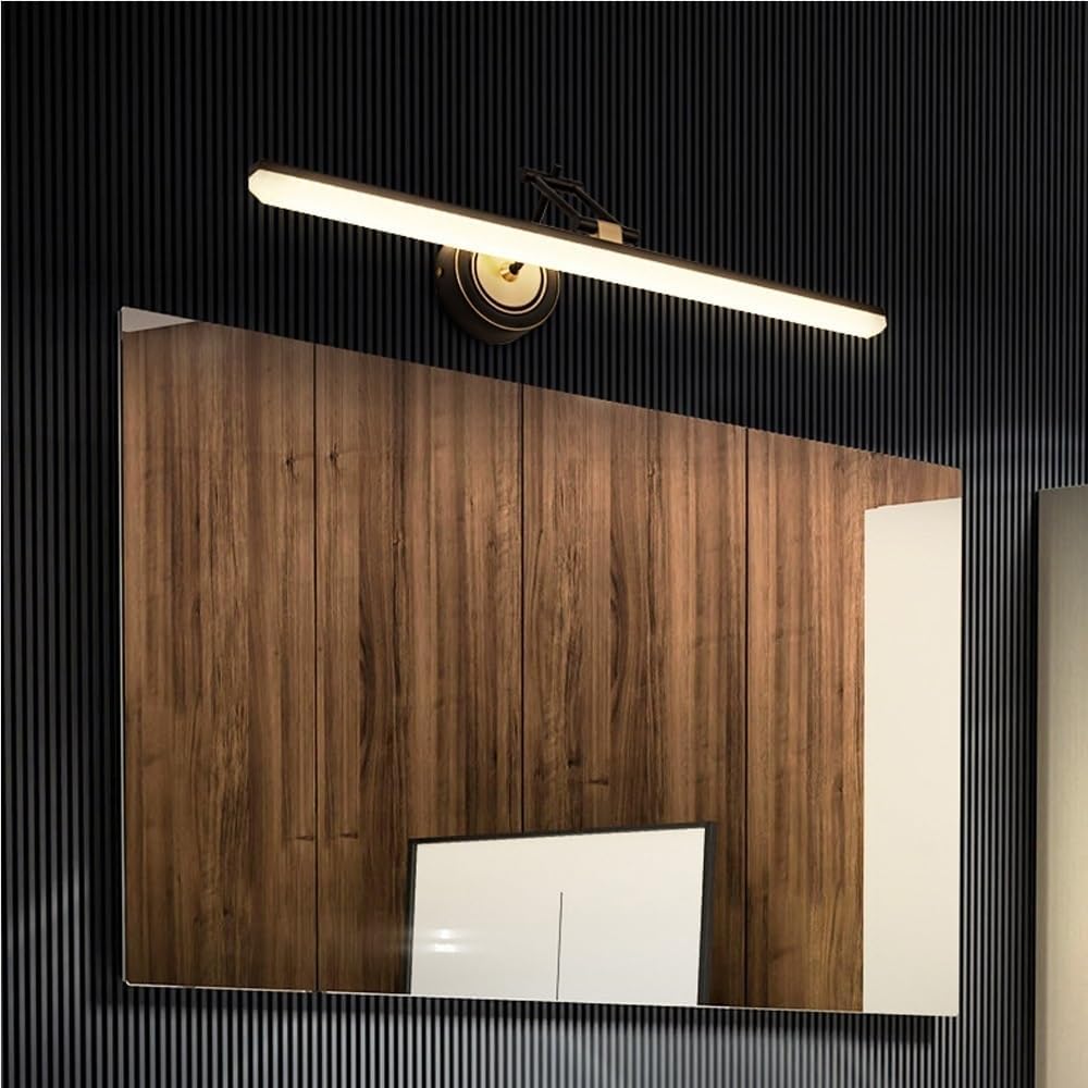 Modern Wall Sconce Vanity Light in Copper Black/Gold Bathroom Mirror Lighting Fixture for Living Room Hallway, Gold Tone Wall Lamp(Black,57cm)