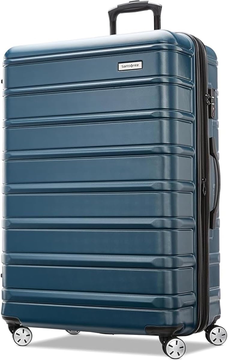 Samsonite Omni 2 Hardside 2 Piece Set - Includes Global Carry-On & Large Checked Suitcases - 360° Dual Spinner Wheels - Integrated TSA Lock & Expansion - Amazon Exclusive - Nova Teal