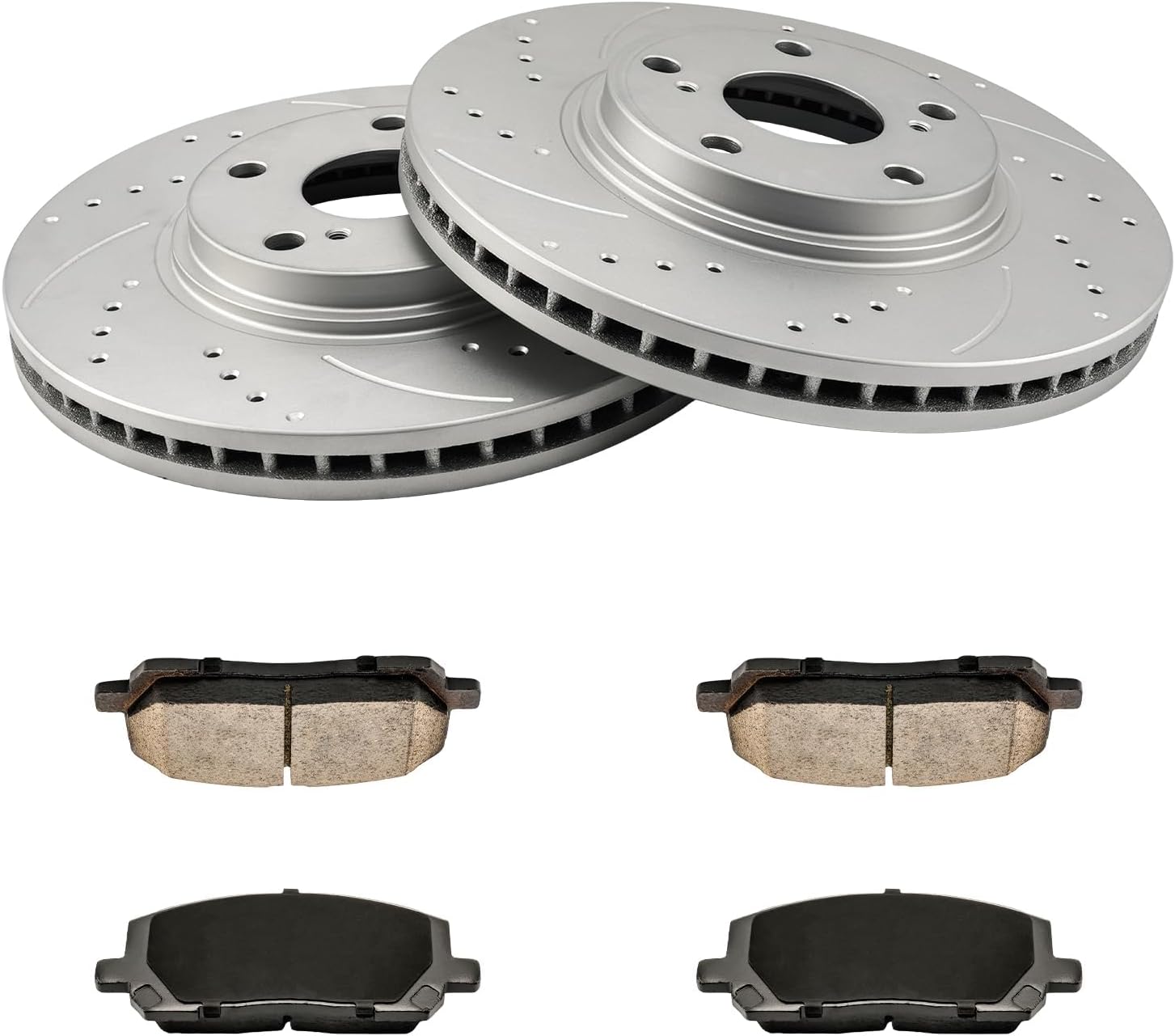 KAX Front Brake Kit for Toyota Highlander 2001 2002 2003 2004 2005 2006 2007, 11.64inch Brake Rotors Pads Kit, #31266+D884 Front Brakes