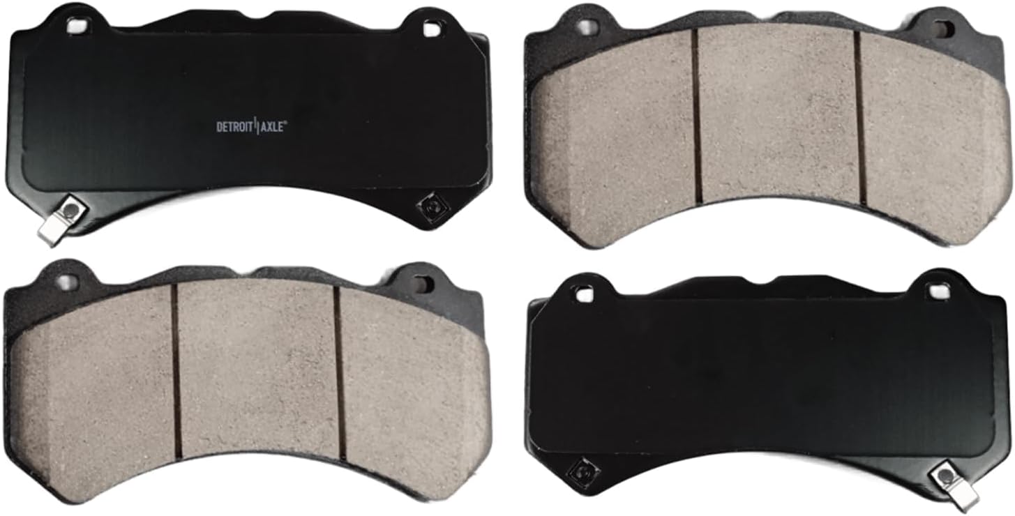 Detroit Axle - Front Brake Kit for Jeep 2012-2020 Grand Cherokee, 2018-2020 Dodge Durango 14.96' inch Disc Brake Rotors Ceramic Brake Pads with Hardware 2019 Replacement