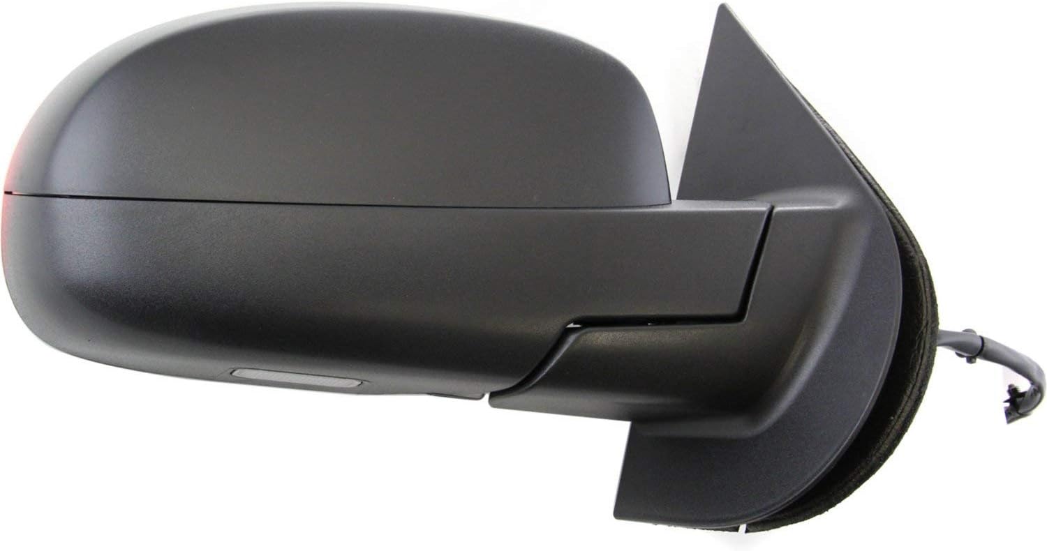Kool Vue Right Power Heated Side Mirrors for Chevrolet Silverado 1500, GMC Sierra 1500 2007-2013, Power Fold with Signal Light & Puddle Lamp, w/o Blind Spot Monitor, Memory & Auto-Dim with 2 Caps