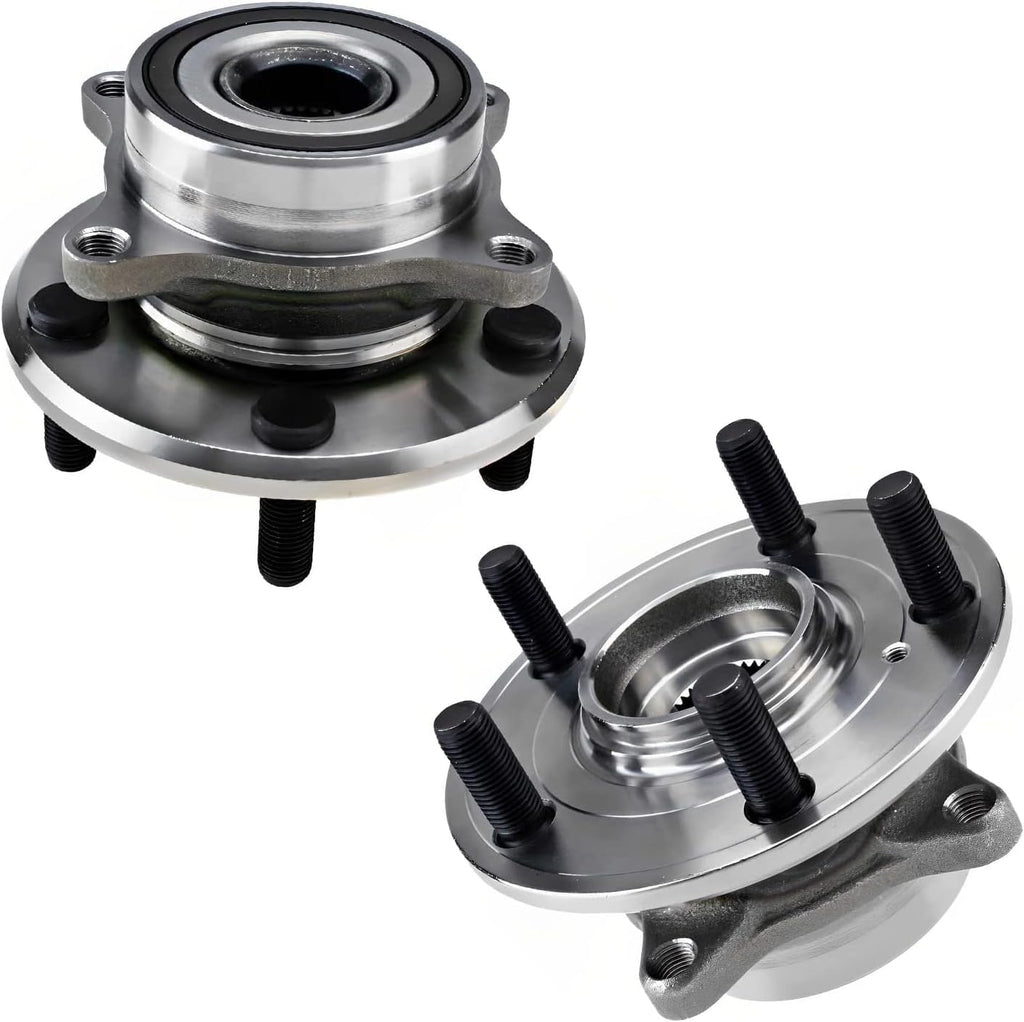 Detroit Axle - Front and Rear Brake Rotors Pads + Wheel Hub Bearings Replacement for 2015-2017 Honda Odyssey - 12pc Set