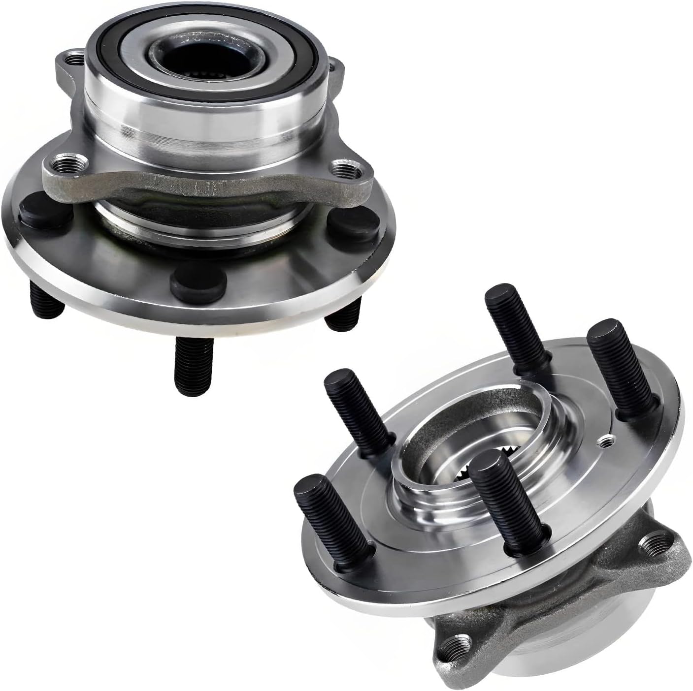 Detroit Axle - Front and Rear Brake Rotors Pads + Wheel Hub Bearings Replacement for 2015-2017 Honda Odyssey - 12pc Set