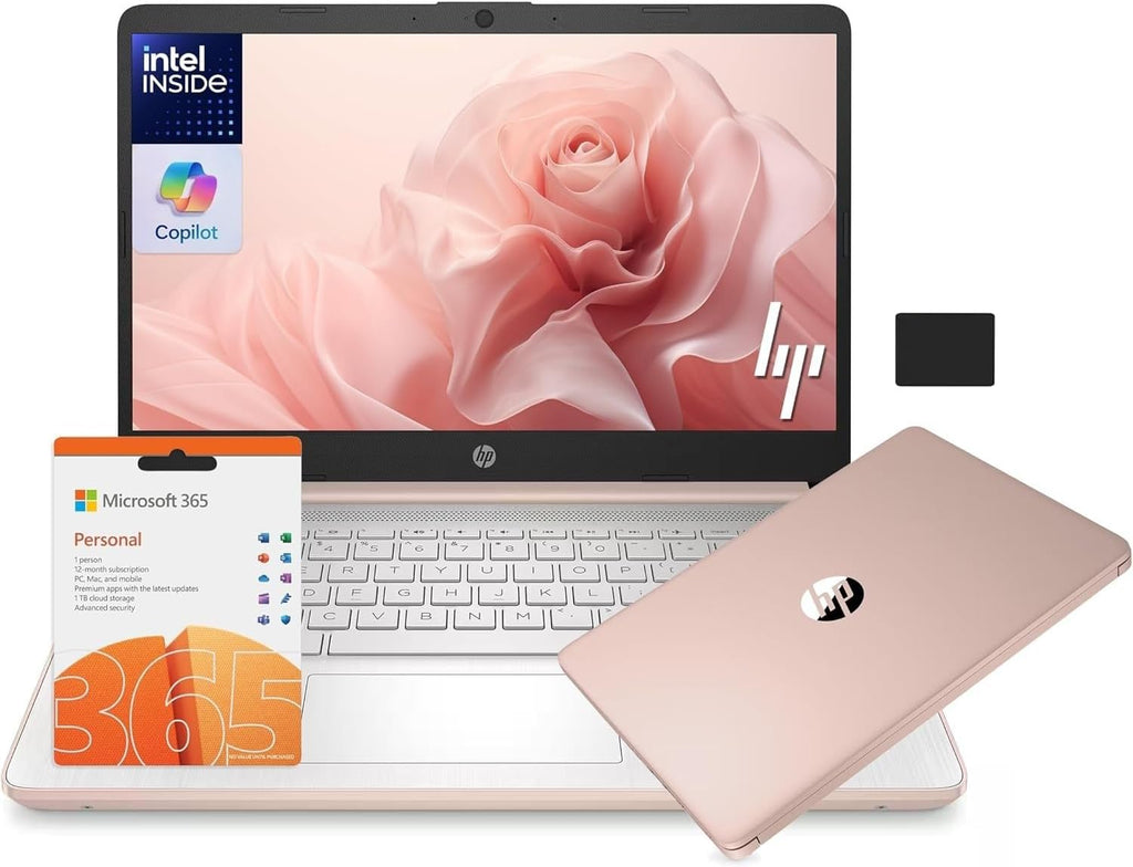 HP Stream 14' HD Laptop for Student & Home (14' LED, 1-Year Office 365, Intel 4-Core N150 (>N4120), 4GB RAM, 64 GB eMMC, 11-Hr Long Battery Life, Fast Charge, Webcam, Win 11 S