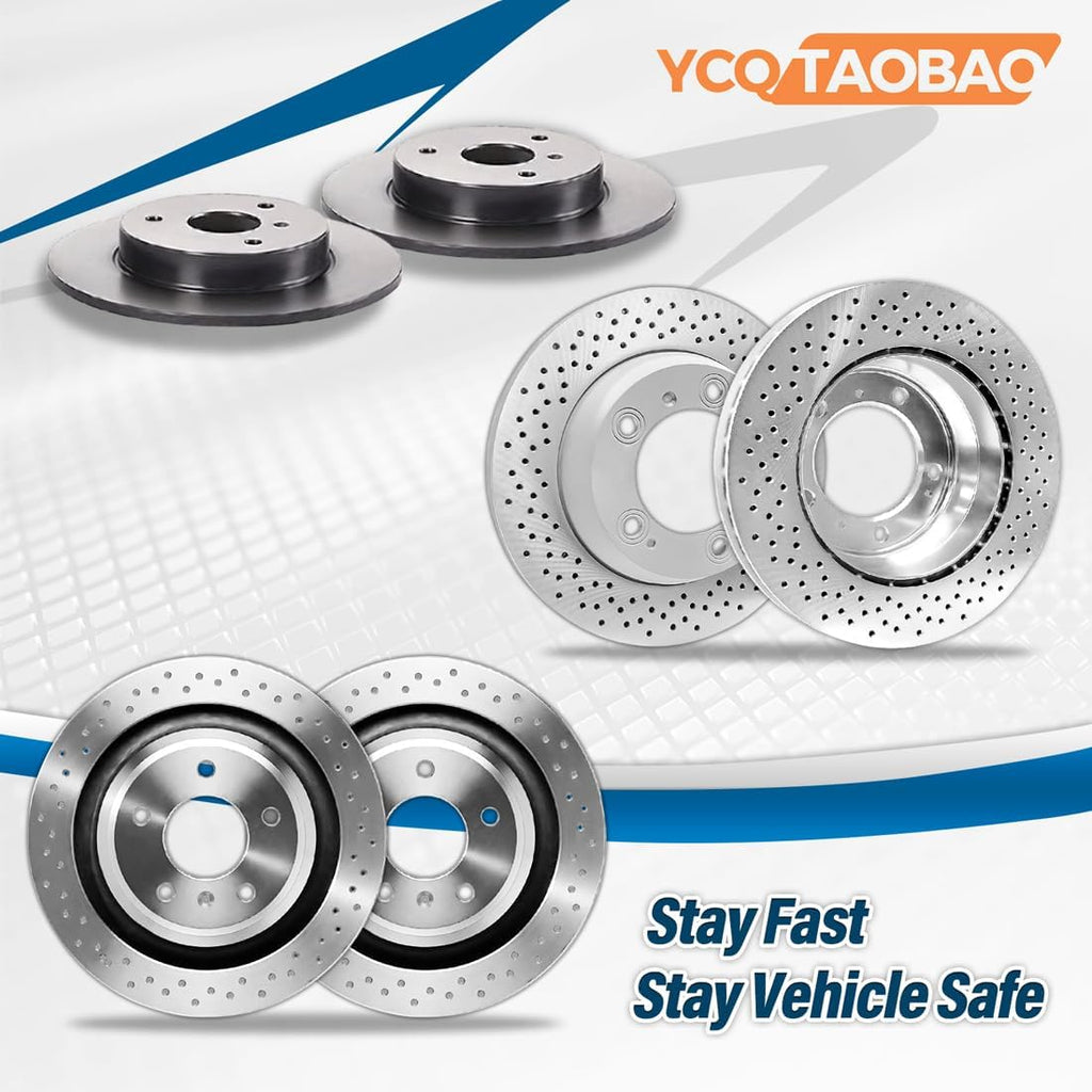 Rotor and Brake Pad Kit Rear 1PC Compatible with Chevy Silverado 1500 2004-2004 Compatible with Chevrolet Silverado 2500 1999-2009 Compatible with Chevy Silverado 2500 1999-2009
