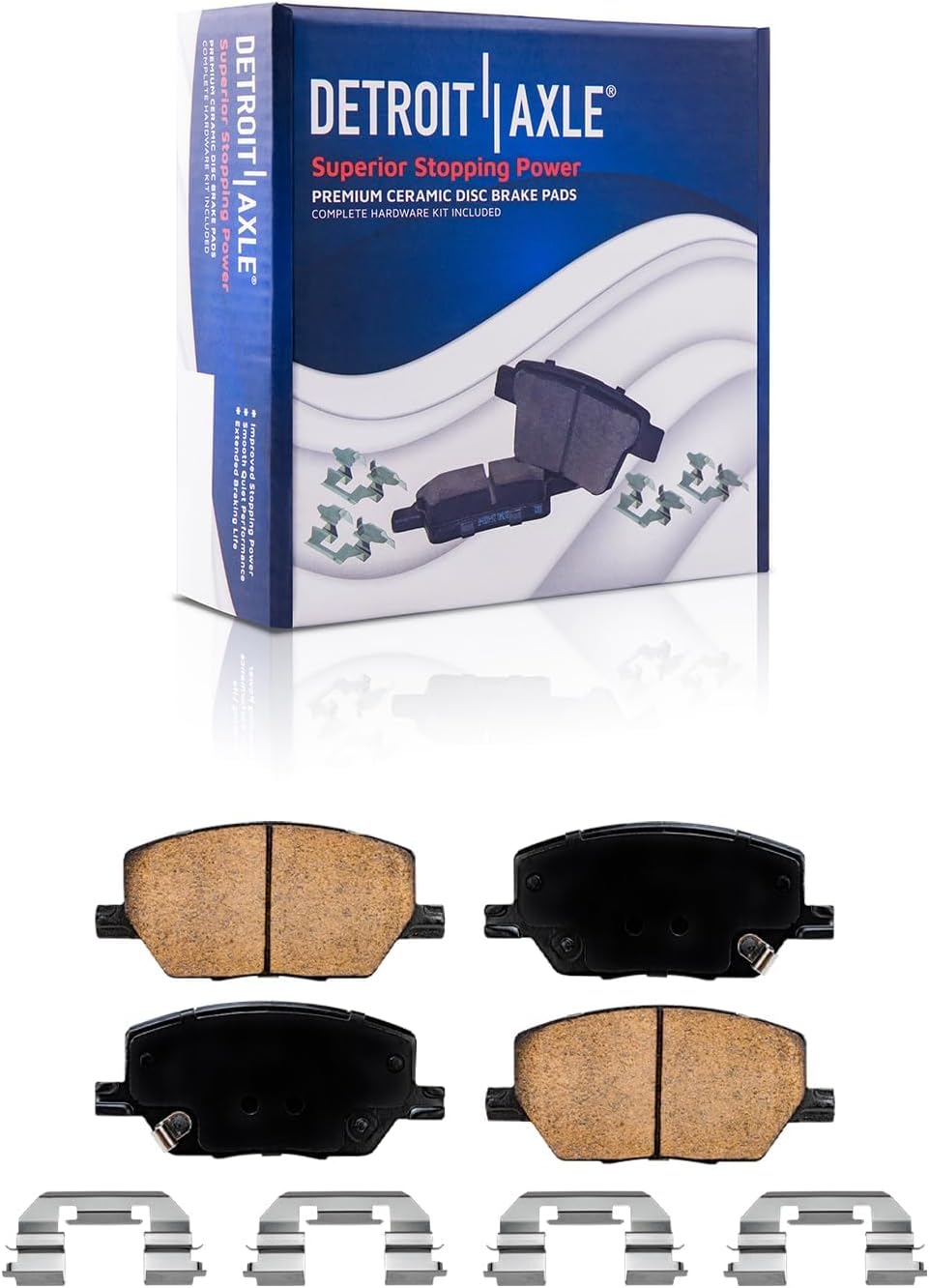 Detroit Axle - Brake Kit for 2017-2021 Jeep Compass 2015-2023 Renegade 500X Drilled Slotted Disc Brake Rotors Ceramic Brakes Pads Replacement : 12.01' inch Front and 10.94' inch Rear Rotor