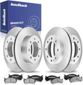 AutoShack Front & Rear Brake Rotors & Ceramic Pads for Chevrolet & GMC, Silverado 2500 HD 2001-2010 Sierra 2500 HD 2001-2010 Silverado 3500 2004-2006 Sierra 3500 2004-2006, 4WD RWD V8 6.0L 6.6L 8.1L