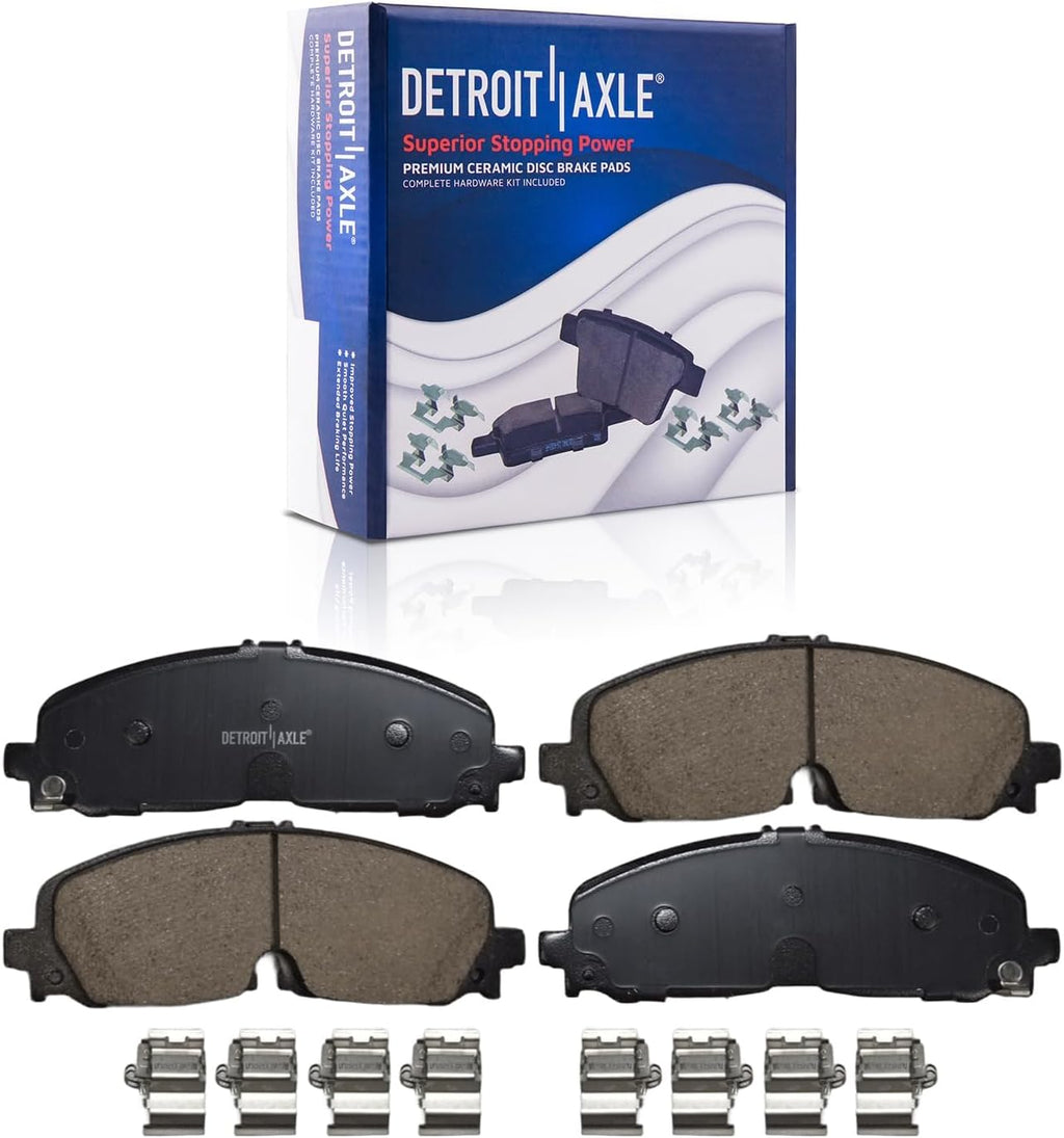Detroit Axle - Front Brake Kit for 2021 2022 Chevrolet Colorado GMC Canyon 12.80' inch Disc Brake Rotors Ceramic Brakes Pads with Hardware Replacement
