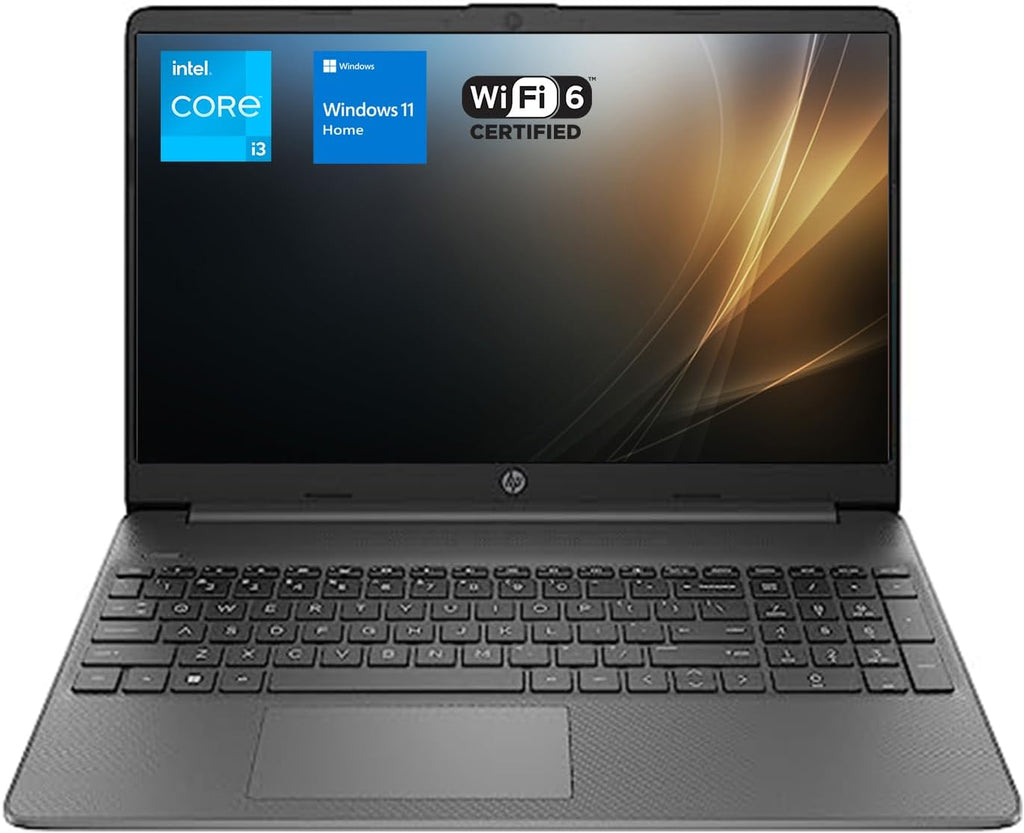 HP Essential Laptop, 15.6' FHD Display, Intel Core i3-1215U Processor, 16GB RAM, 512GB SSD, Webcam, Wi-Fi 6, HDMI, Windows 11 Home, KKE Accessories, Gray