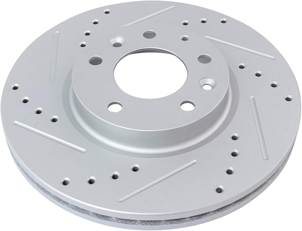 TRQ Performance Front and Rear Semi Metallic Brake Pad and Rotor Set Drilled Slotted Coated Compatible with 2006-2012 Ford Fusion 2007-2012 Lincoln MKZ 2006 Lincoln Zephyr 2006-2011 Mercury Milan