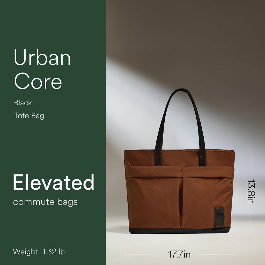 ANTLER - Urban Core Tote Bag, Laptop Bags for Women, Water-Resistant Everyday Handbag with Pockets, 16' Laptop Sleeve