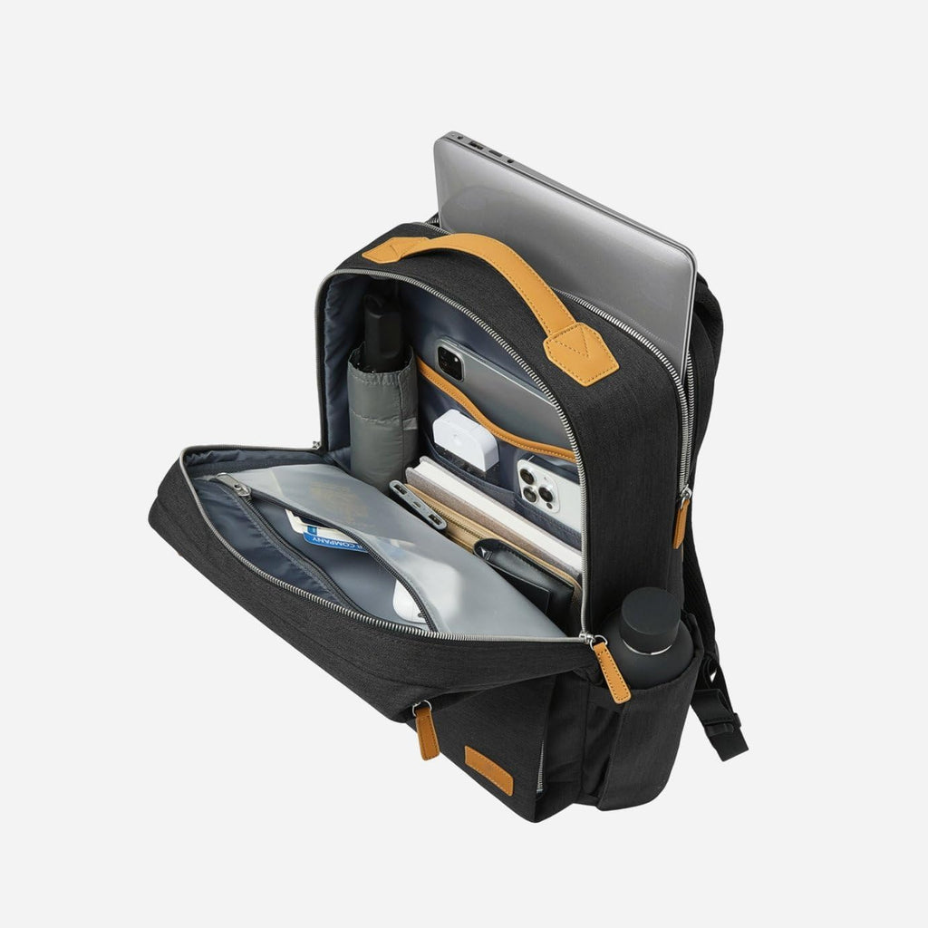 Nordace Siena Pro 15 Smart Backpack with USB Charging - 16' Laptop Backpack, 20L Daily Backpack for Travel, Everyday, or Work (Black-Brown)