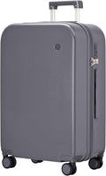 mixi Luggage Suitcase with Spinner Wheels, Hardside Rolling Suitcase PC with Cover & TSA Lock Lightweight Travel Case 28in Checked in, Rock Gray