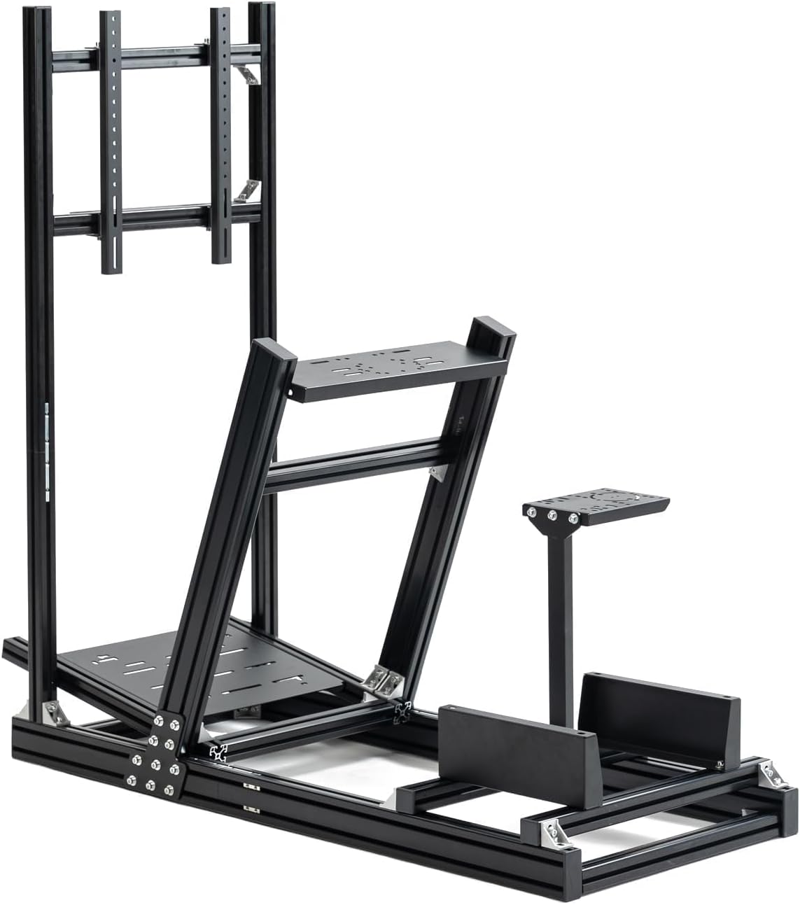 Marada Racing Simulator Cockpit Stable Adjustable Sim Monitor Stand, Racing Wheel Stand fit for Logitech G25 G29 G923, for Thrustmaster,for Fanatec,Support Screens from 27 to 65 inches Without Cockpit