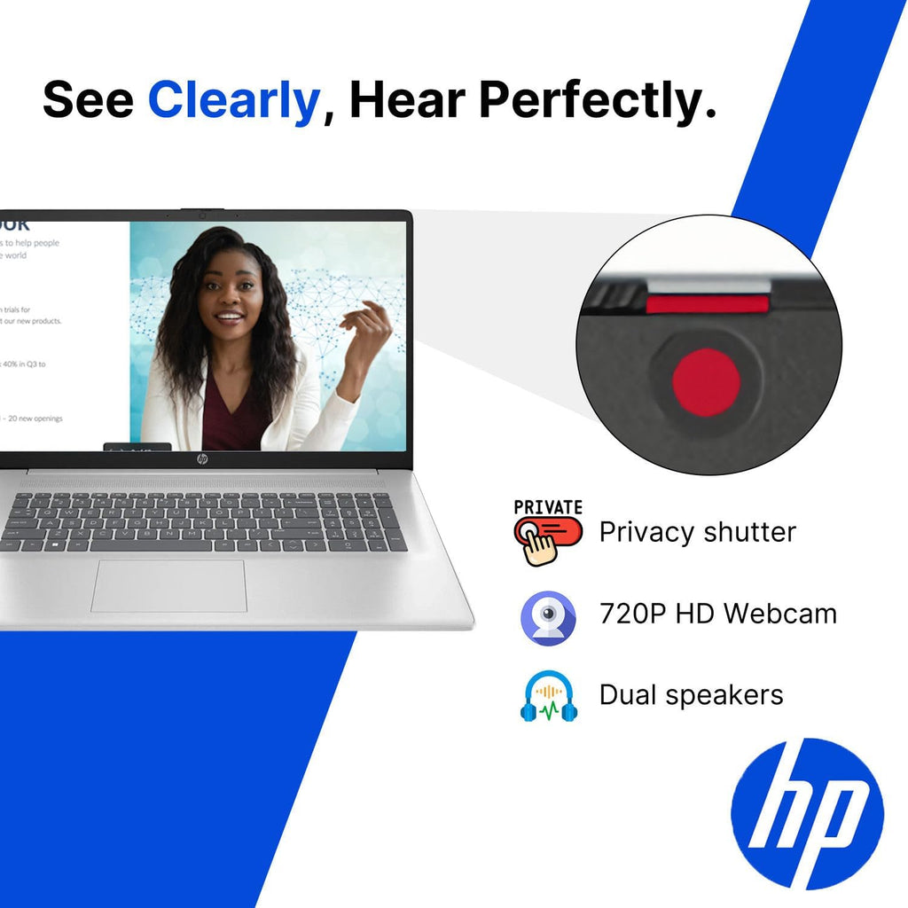HP 15.6' 2026 Edition FHD Laptop Computer • 13th Gen Intel 8 cores i3 CPU • 8GB RAM • 256GB PCle SSD • Fingerprint Reader • Fast Wi-Fi 6 • Windows 11 • for Business & Student