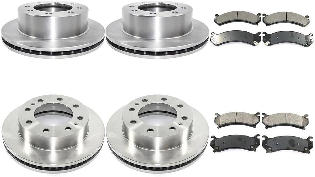 ‎A-Partrix Front and Rear Brakes and Rotors - Brake Pads and Rotors Kit, High Performance Brake Kits Replacement fits Chevrolet Silverado 3500 2004-2006 fits Chevy Silverado 3500 2004-2006