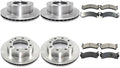 8Pcs Front Brake Pads and Rotors Kit Brakes and Rotors Replacement Brake Pads Semi-Metallic & Brake Rotors fits Chevrolet Silverado 3500 2004-2006 fits Chevy Silverado 3500 2004-2006