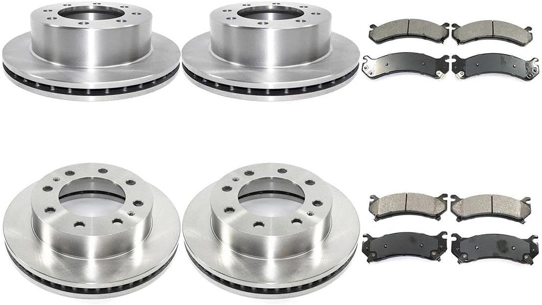 Brakes and Rotors Kit - 6PCS Front Rear Disc Brake Pads and Rotors, Brake kit fits Chevrolet Silverado 3500 2004-2006 fits Chevy Silverado 3500 2004-2006