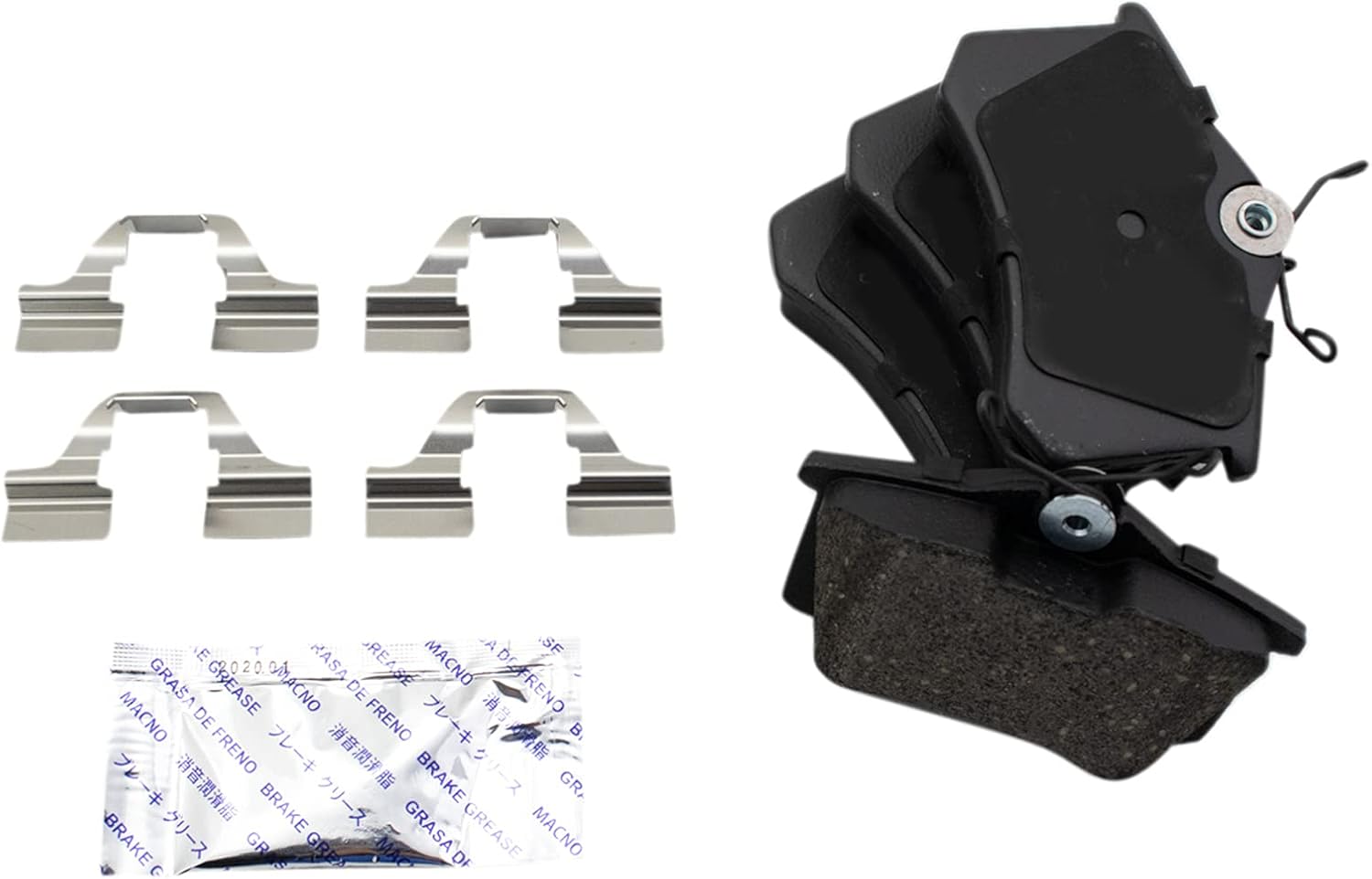TRQ Performance Rear Brake Pad and Rotor Set Ceramic Solid Rotors Calipers Compatible with 2010-2013 Audi A3