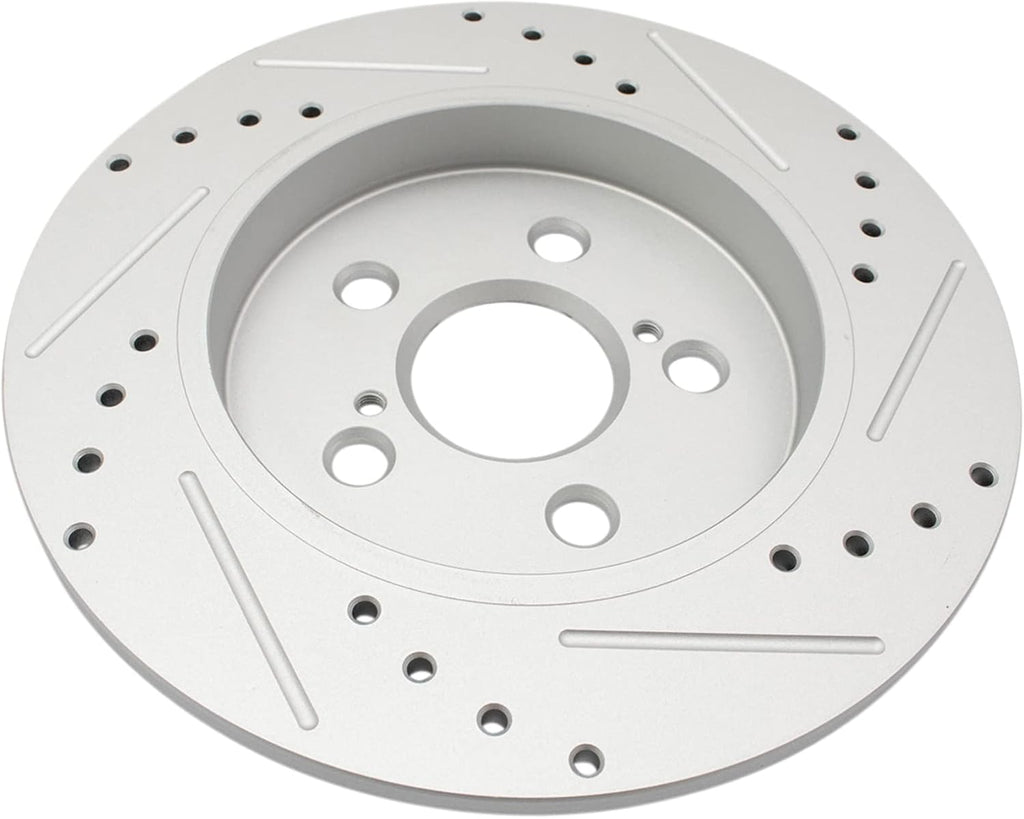 TRQ Performance Rear Brake Pad and Rotor Set Ceramic Solid G Coated Rotors Calipers Compatible with 2009-2010 Pontiac Vibe 2009-2019 Toyota Corolla 2009-2013 Matrix