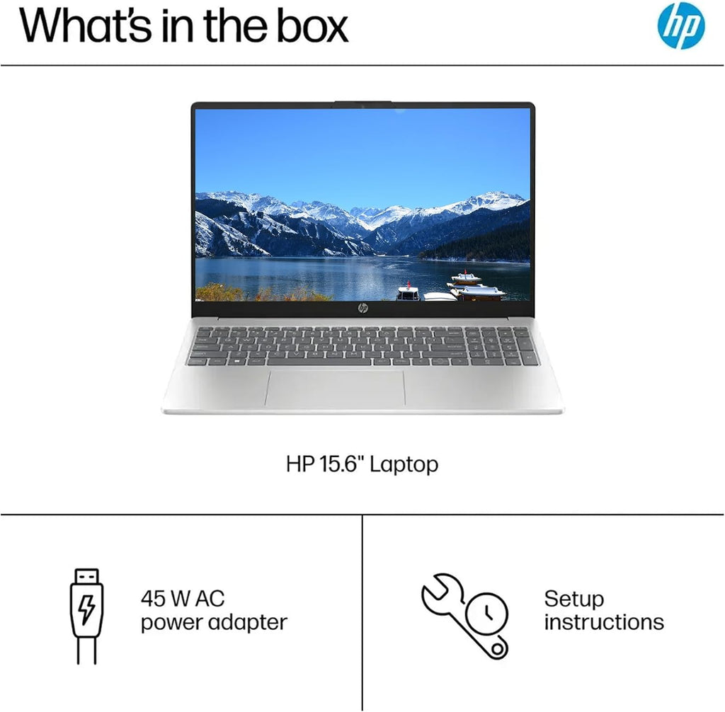 HP AI-Powered Laptop | 15.6' HD Touchscreen with Webcam & Mic Computer | 8GB RAM|256GB SSD & 128GB Portable SSD | Intel Core i3 1215U | Wi-Fi 6E | Copilot Ready| Ultra Light | Windows 11 | RK Bundle