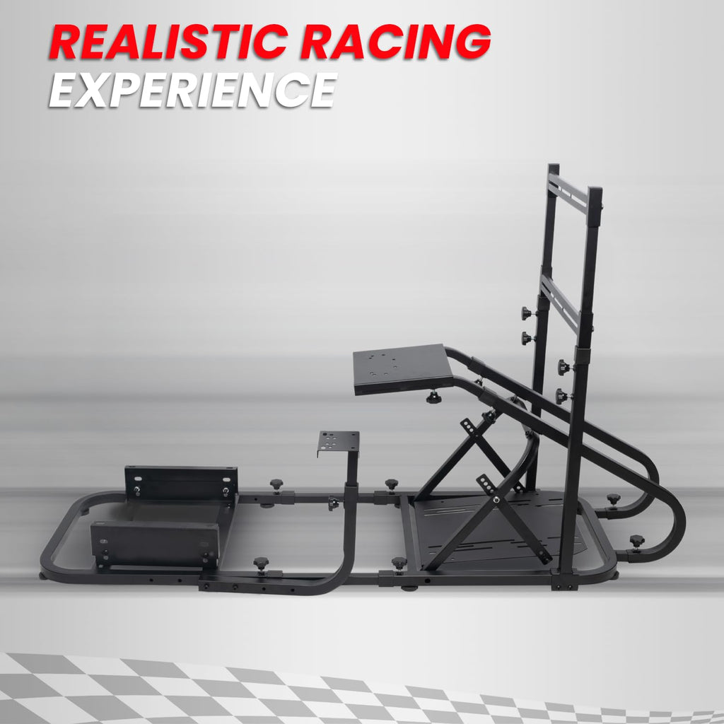 ciwucseat Racing Simulator Cockpit with Monitor Mount, Sim Racing Cockpit, Racing Wheel Stand Compatible with Fanatec, Thrustmaster, Logitech, Moza Racing Games on PS5, PS4, Xbox and PC