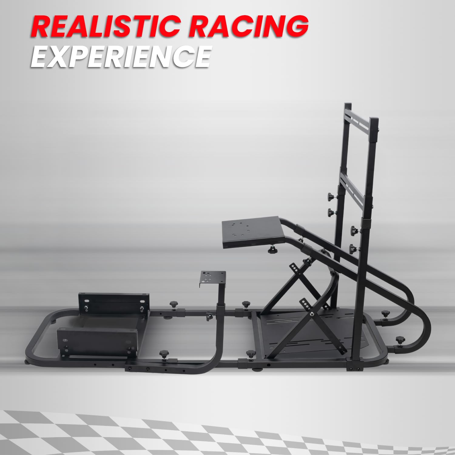 ciwucseat Racing Simulator Cockpit with Monitor Mount, Sim Racing Cockpit, Racing Wheel Stand Compatible with Fanatec, Thrustmaster, Logitech, Moza Racing Games on PS5, PS4, Xbox and PC