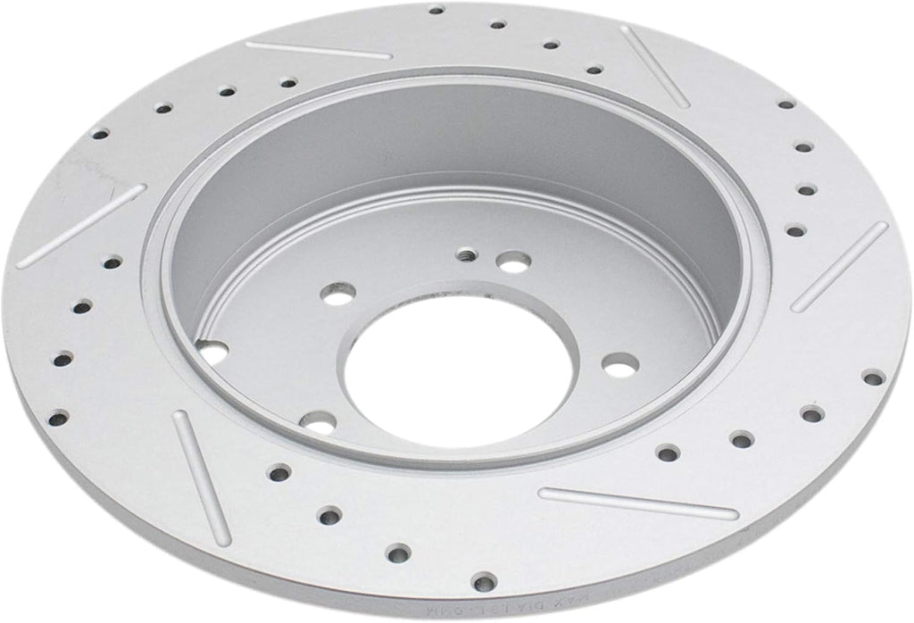 TRQ Performance Rear Brake Pad and Rotor Set Ceramic Solid G Coated Rotors Calipers Compatible with 2009-2011 Mitsubishi Lancer 2008-2013 Outlander