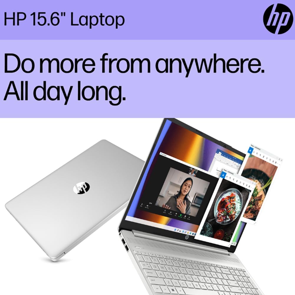 HP 15 Laptop (15.6' HD Display, Intel Core i3-1215U (> i5-1235U), 32GB RAM, 1TB SSD) Home & Business, 10.75-Hr Battery Life, Numpad, Webcam, Wi-Fi, IST Hub, Win 11 Home in S Mode