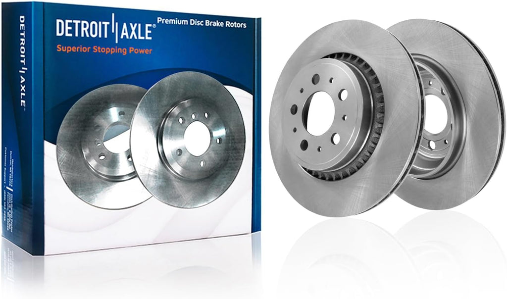 Detroit Axle - Brake Rotors for 2003-2014 Volvo XC90, Disc Brake Rotors 2004 2005 2006 2007 2008 2009 2010 2011 2012 2013 Replacement : 12.91' inch Front and 12.16' inch Rear Rotor