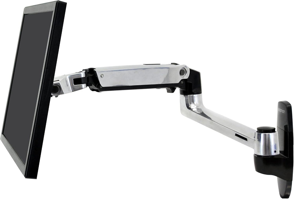 Ergotron – LX Single Monitor Arm, VESA Wall Mount – for Monitors Up to 34 Inches, 7 to 25 lbs – Polished Aluminum