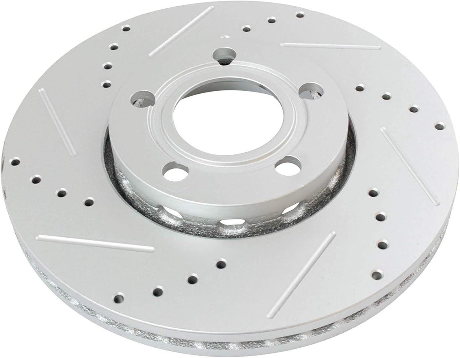 TRQ Performance Front and Rear Brake Pad and Rotor Set Semi Metallic Coated Drilled Slotted Vented Solid Compatible with 2002-2004 Audi A4 A4 Quattro