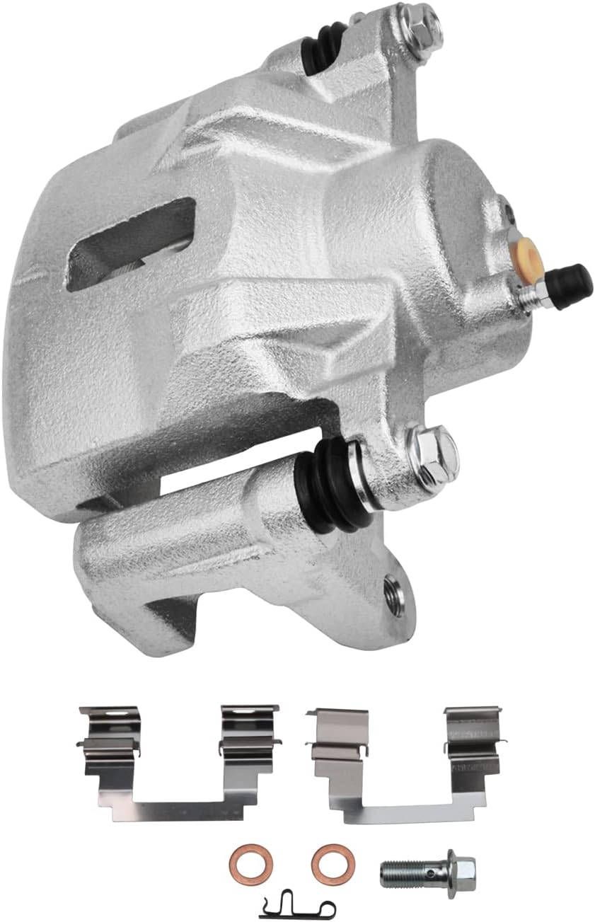 Detroit Axle - Front Brake Calipers for 2003-2008 Toyota Corolla Matrix Pontiac Vibe 2004 2005 2006 2007 Disc Brake Calipers w/Bracket Replacement [Metal Piston Only Option Available]