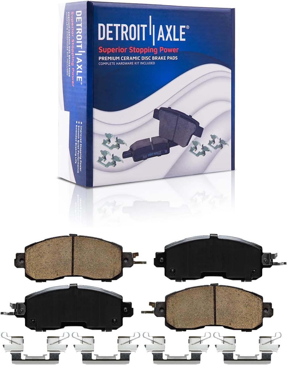 Detroit Axle - Brake Kit for 2019 Nissan Altima, Drilled and Slotted Disc Brake Rotors Ceramic Brakes Pads with Hardware Replacement : 11.65' inch Front and 11.02' inch Solid Rear Rotor