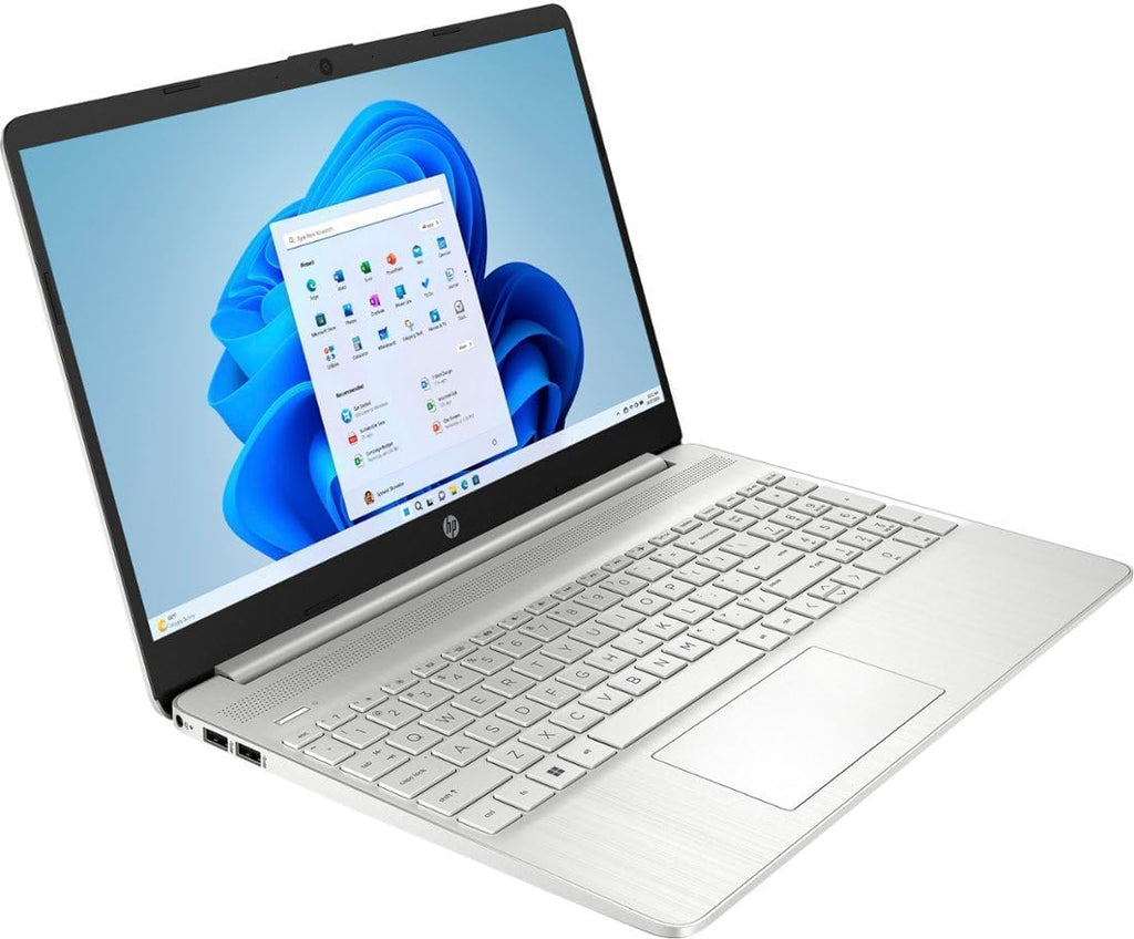 HP 15.6' HD Touch-Screen Laptop, Intel Core i3-1215U, 8GB RAM, 128GB SSD, HDMI, Bluetooth, Wi-Fi, Windows 11 Home in S Mode, Natural Silver, 15-dy5113dx (Renewed)