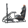 WTRAVEL Racing Simulator Cockpit with Wheel Stand and Racing Seat for All Logitech G920|G25|G27|G29| Thrustmaster | Compatible with Xbox, PS4, PS5, PC Platforms (Black+Gray)