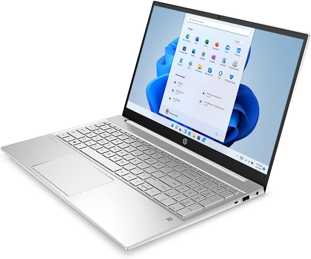 HP [Windows 11 Pro] Newest Pavilion Laptop | 15.6' Full HD Screen | Intel Core i7-1165G7 Processor | Webcam | HDMI | Wi-Fi | Bluetooth | USB Type-C | Silver (16GB RAM | 256GB PCIe SSD)